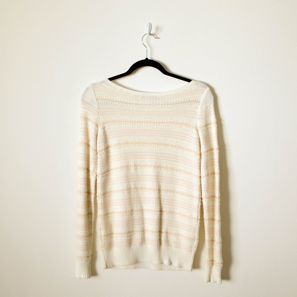 MADEWELL FUZZY STRIPE OPEN WEAVE AUTUMN SWEATER - Picture 4 of 4